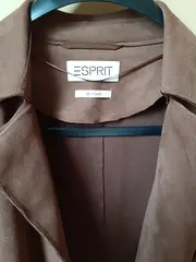 Vorschaubild 5 von Damen Jacke Wildlederoptik Braun Gr. 36 S Oversized Casual Leichte Jacke