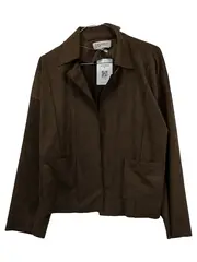 Vorschaubild 1 von Damen Jacke Wildlederoptik Braun Gr. 36 S Oversized Casual Leichte Jacke