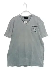 Vorschaubild 1 von Herren T-Shirt Gr. 3XL Grau V-Ausschnitt Vintage Look