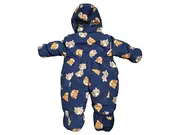 Vorschaubild 2 von Baby Schneeanzug Overall Gr. 50/56 Blau Bärenmotiv Kapuze Winter Warm
