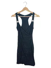 Vorschaubild 1 von Damen Trägerkleid Schwarz Gr. XS Schriftzug Print Racerback