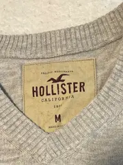 Vorschaubild 4 von Pullover Herren Gr. 48/M Grau Casual Baumwolle V-Ausschnitt