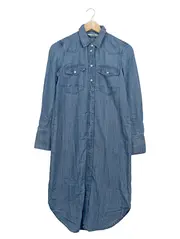 Vorschaubild 1 von Damen Jeanskleid Hemdblusenkleid Gr. 32/XXS Blau Denim