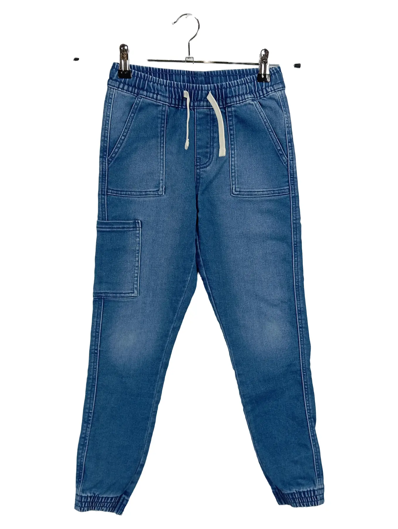 LILY & DAN L&D Kinder Jeans Jogginghose Gr. 140 Blau Stretch Jogger