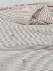Vorschaubild 6 von Mädchen Pullover Gr. 152 Beige Rippstrick Strass Langarm