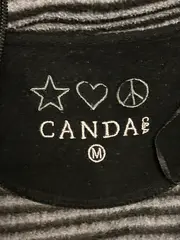 Vorschaubild 7 von CANDA Damen Fleecejacke Gr. M grau schwarz gestreift Reißverschluss