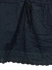 Vorschaubild 4 von Damen Bluse Gr. 38 Schwarz Baumwolle Spitze Lochstickerei