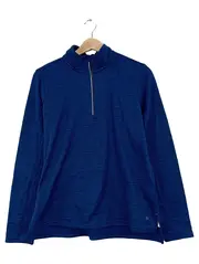 Vorschaubild 1 von Damen Sport Pullover Gr. M Blau Meliert Half-Zip Langarm
