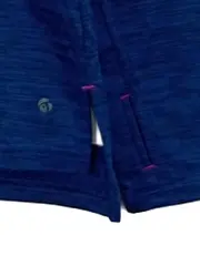 Vorschaubild 4 von Damen Sport Pullover Gr. M Blau Meliert Half-Zip Langarm
