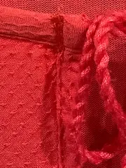 Vorschaubild 3 von Damen Langarmshirt Gr. 42/XL Rot Viskose Quaste Feminin