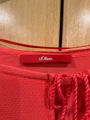 Vorschaubild 5 von Damen Langarmshirt Gr. 42/XL Rot Viskose Quaste Feminin