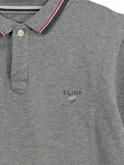 Vorschaubild 3 von Herren Poloshirt Gr. M Grau Meliert Slim Fit Kurzarm