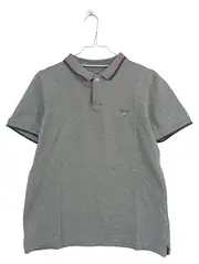 Vorschaubild 1 von Herren Poloshirt Gr. M Grau Meliert Slim Fit Kurzarm