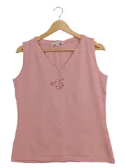 Vorschaubild 1 von TCM Damen Top Ärmellos Rosa Strass Applikation Gr. 40-46