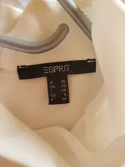 Vorschaubild 3 von Damen Bluse Gr. 36 Weiß Elegant Wasserfallkragen Ärmellos