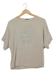 Vorschaubild 1 von Damen T-Shirt Gr. S Beige Pailletten Sunshine On My Mind