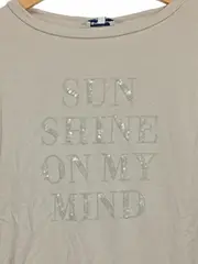 Vorschaubild 3 von Damen T-Shirt Gr. S Beige Pailletten Sunshine On My Mind