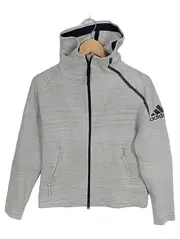Vorschaubild 1 von Damen Trainingsjacke Kapuze Grau Meliert Gr. 34/36 S Sportjacke