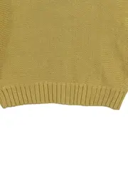 Vorschaubild 4 von Mädchen Pullover Kurzarm Strick Gr. 138 Gelb Baumwolle V-Ausschnitt