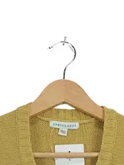 Vorschaubild 2 von Mädchen Pullover Kurzarm Strick Gr. 138 Gelb Baumwolle V-Ausschnitt