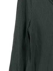 Vorschaubild 5 von Damen Langarmshirt Henley Gr. 40/L Grün Rippstrick Viskose Casual