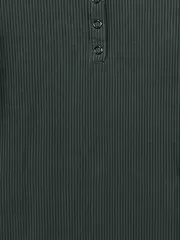 Vorschaubild 6 von Damen Langarmshirt Henley Gr. 40/L Grün Rippstrick Viskose Casual