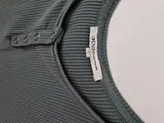 Vorschaubild 4 von Damen Langarmshirt Henley Gr. 40/L Grün Rippstrick Viskose Casual