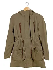 Vorschaubild 1 von Damen Parka Jacke mit Kapuze Gr. 34 Oliv Casual Freizeitjacke