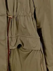 Vorschaubild 8 von Damen Parka Jacke mit Kapuze Gr. 34 Oliv Casual Freizeitjacke