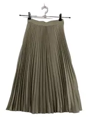 Vorschaubild 1 von Faltenrock Damen Gr. 34 Oliv Midi Plisseerock elegant