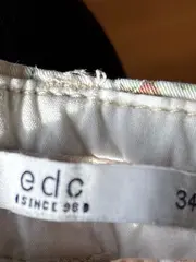 Vorschaubild 5 von EDC Damen Shorts Blumenmuster Baumwolle Casual Freizeit Beige Gr. XS