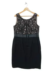 Vorschaubild 1 von Taifun Abendkleid Damen Gr. 42 Schwarz Spitze Elegant Midikleid Festlich
