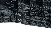 Vorschaubild 3 von Steppweste Weste Kinder Mädchen Gr. 158 (16) Schwarz Glänzend Kapuze Logo