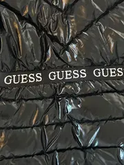 Vorschaubild 2 von Steppweste Weste Kinder Mädchen Gr. 158 (16) Schwarz Glänzend Kapuze Logo