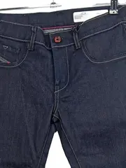 Vorschaubild 2 von Damen Jeans Skinny Stretch Dunkelblau Raw Denim W24 L33