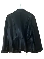 Vorschaubild 2 von Damen Lederjacke Bikerjacke Schwarz Gr. L 42