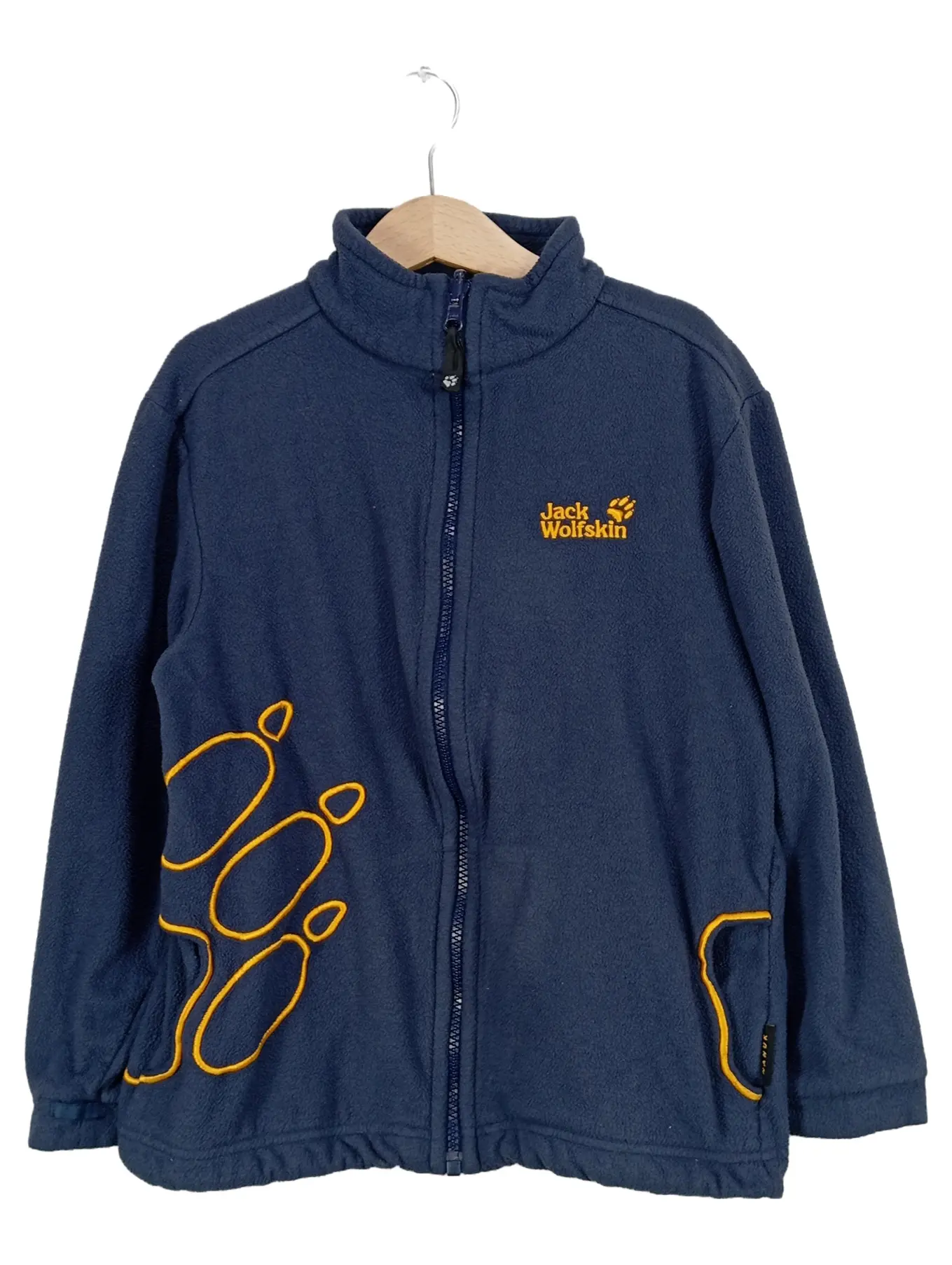 JACK WOLFSKIN Fleecejacke Kinder Blau Outdoor Polyester Gr. 140