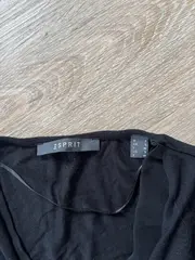 Vorschaubild 2 von Damen T-Shirt Wickeloptik V-Ausschnitt Kurzarm Schwarz Gr. S