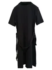 Vorschaubild 6 von Damen Blusenkleid Gr. 38 Blau Baumwolle Bindegürtel