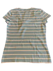 Vorschaubild 2 von Damen T-Shirt Gr. 34/XS Türkis Gestreift Schleife Maritim