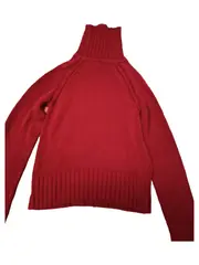 Vorschaubild 2 von Damen Rollkragenpullover Rot Gr. 36/S Strickpullover Baumwolle