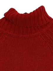 Vorschaubild 3 von Damen Rollkragenpullover Rot Gr. 36/S Strickpullover Baumwolle