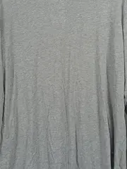 Vorschaubild 3 von Damen Langarmshirt Gr. 46 Grau Meliert Applikation Casual Basic Shirt