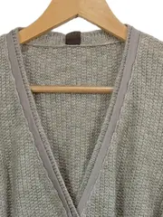 Vorschaubild 3 von Strickjacke Damen Gr. 40/L Grau Meliert Cardigan Baumwolle