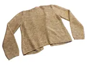 Vorschaubild 2 von Strickjacke Damen Gr. 40/L Grau Meliert Cardigan Baumwolle