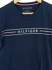 Vorschaubild 3 von Herren T-Shirt Gr. M Blau Logo Print Baumwolle