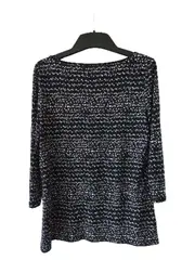 Vorschaubild 2 von Black Label Damen Bluse Gr. 40 Blau Muster 3/4-Arm