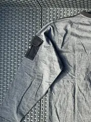 Vorschaubild 4 von Herren Langarmshirt Streetwear Meliert Grau Gr. M Polyester