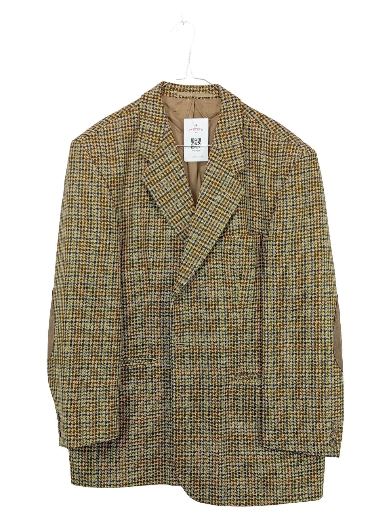 PRIVERNUM COLLECTION Herren Blazer Sakko Wolle Kariert Mehrfarbig Gr. 50/L
