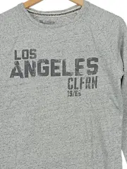 Vorschaubild 3 von Langarmshirt Herren Gr. S Grau Los Angeles California Slim Fit